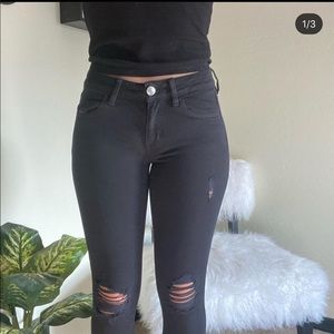American Eagle Black Ripped Jeans